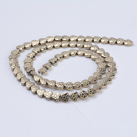 Electroplate Non-magnetic Synthetic Hematite Beads Strands G-J380-6mm-A01-1