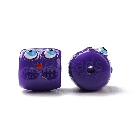 Halloween Opaque Resin Beads RESI-E023-01C-1