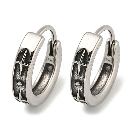 316 Surgical Stainless Steel Hoop Earrings EJEW-D096-23Q-AS-1