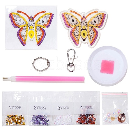 DIY Diamond Painting Keychain Kits DIAM-PW0010-70M-1