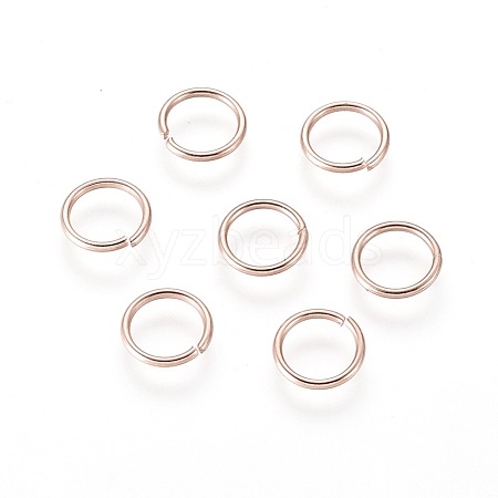 304 Stainless Steel Open Jump Rings STAS-O098-01RG-16-1