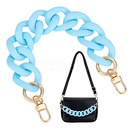 1Pc Opaque Acrylic Twisted Chain Bag Extender Chains PURS-PH0001-41A-1