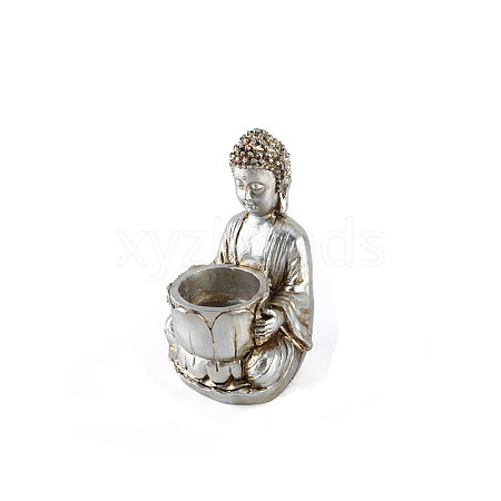 Resin Buddha Figurine Decorative Candle Holder PW-WG4F239-01-1