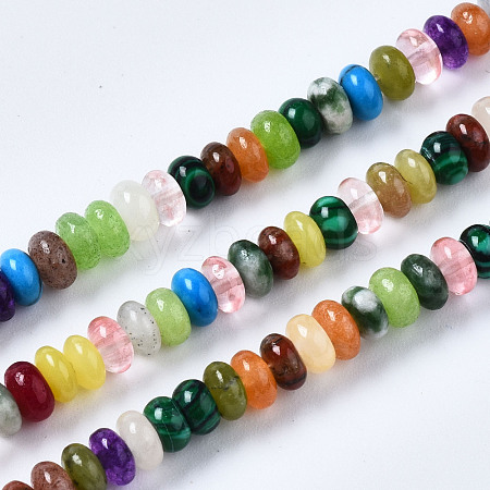 Natural & Synthetic Mixed Stone Beads Strands G-S366-124-1