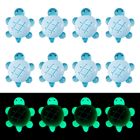 12Pcs Luminous Resin Cabochons RESI-TA0004-55B-1