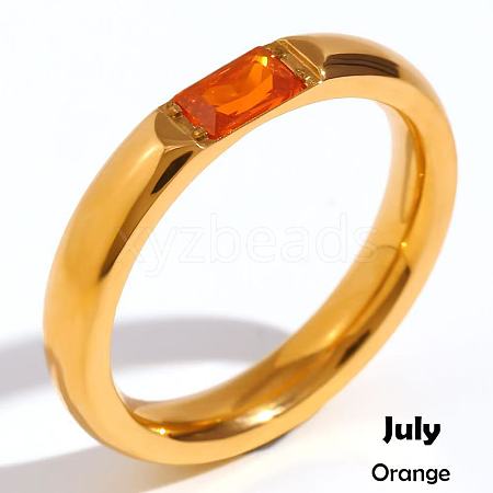304 Stainless Steel Pave Cubic Zirconia Finger Rings FS-WG61B2A-20-1