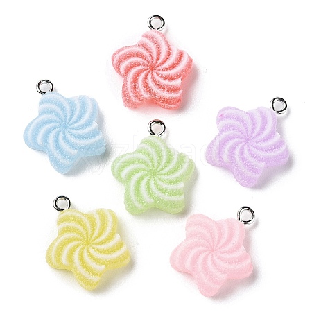 Opaque Resin Pendants RESI-A025-02-1