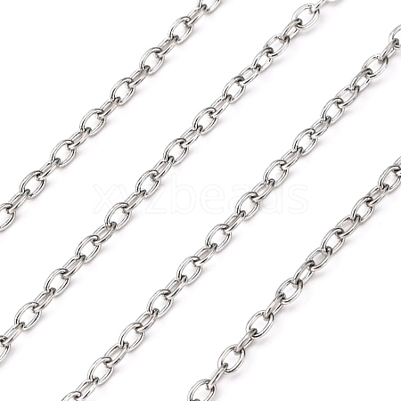 Tarnish Resistant 304 Stainless Steel Cable Chains CHS-A003I-0.5mm-1