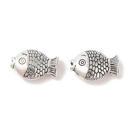 Tibetan Style Zinc Alloy Fish Beads X-TIBEB-R061-097-1