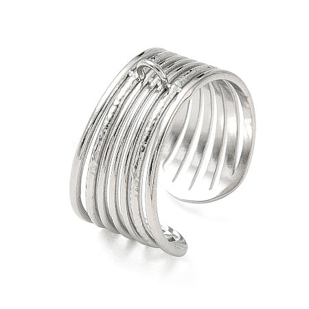 304 Stainless Steel Cuff Open Ring Setting SA-CBA37BC-10P-1