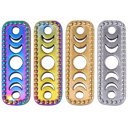 12Pcs 3 Colors Ion Plating(IP) 304 Stainless Steel Connector Charms STAS-SZ0002-96-1