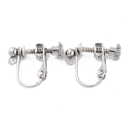 Non-Tarnish 316 Stainless Steel Clip-on Earring Findings X-STAS-K274-09P-1