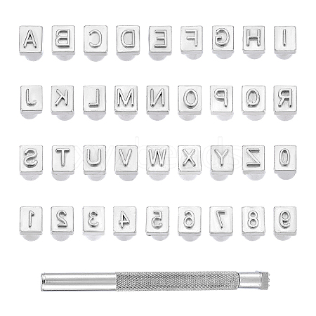 DIY Letter and Number Stamping Punch Tool Set TOOL-WH0164-02P-02-1
