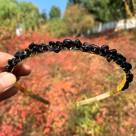 Natural Obsidian Hair Bands PW-WGC1C33-55-1