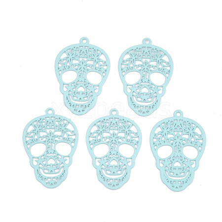 430 Stainless Steel Filigree Pendants STAS-S108-23C-1