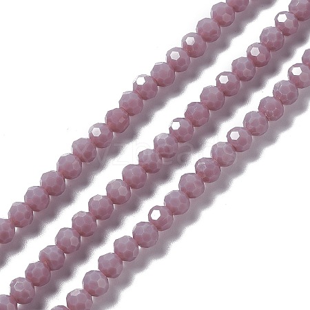Faceted(32 Facets) Glass Beads Strands EGLA-J042-36B-13-1