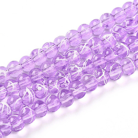 Drawbench Transparent Glass Beads Strands GLAD-Q012-4mm-18-1