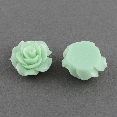 Flat Back Hair & Costume Accessories Ornaments Scrapbook Embellishments Resin Flower Rose Cabochons CRES-Q105-04-1