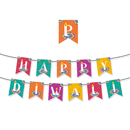 Diwali Theme Paper Flag Banners LS-DIY-NH0011-01A-1