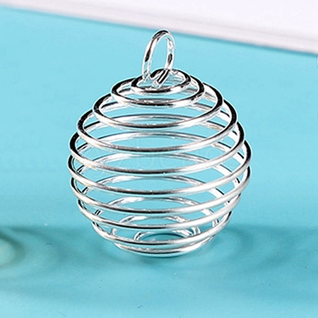 Iron Bead Cage Pendants LS-BECA-PW0002-05B-S-1