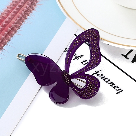 Cellulose Acetate with Rhinestone Hair Clips PW-WGF8CD6-03-1