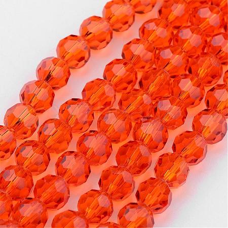 Transparent Glass Bead Strands GLAA-G013-8mm-70-1