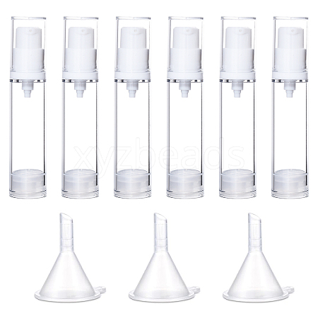 Globleland 6Pcs Plastic Sample Perfume Spray Bottles AJEW-GL0002-29-1