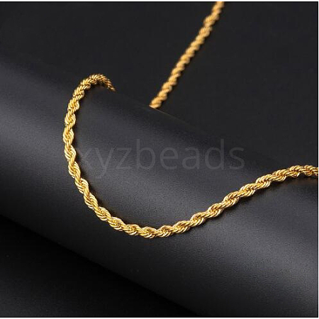 Alloy Rope Chain Necklaces for Women WGC39CD-27-1