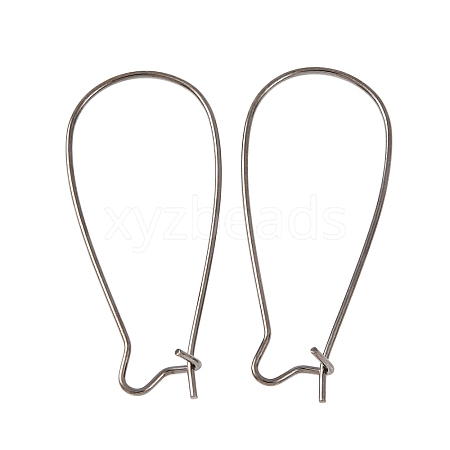 Brass Hoop Earrings Findings Kidney Ear Wires LS-EC221-B-1