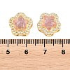Brass Clear Cubic Zirconia Beads KK-B186-01G-04-3