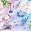30Pcs Printed Transparent Resin European Beads RESI-TADJ0001-03D-5