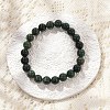 Natural Moss Agate Beads Stretch Bracelets BJEW-F380-01-B15-5