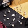 15Pcs 15 Color Synthetic Magnesite Skull & Acrylic Beaded Charm Locking Stitch Marker HJEW-PH01539-5