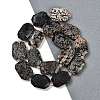 Natural Snowflake Obsidian Beads Strands G-B125-P21-01-2