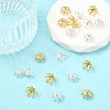 20Pcs 2 Colors Brass Bead Cap Pendant Bails KK-YW0003-45-4