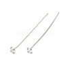 Brass Micro Pave Cubic Zirconia Stud Earring Findings CU-CBA4618-01P-01-1