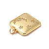 Rack Plating Brass Micro Pave Clear Cubic Zirconia Pendants KK-H431-25G-3
