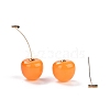Lifelike Cherry Resin Dangle Stud Earrings LS-EJEW-F274-01A-3