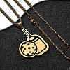 201 Stainless Steel Pickleball Paddle Pendant Box Chain Necklaces for Women Men NJEW-H050-02G-1