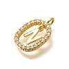 Brass Micro Pave Cubic Zirconia Pendants ZIRC-P123-01G-N01-2