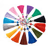 28Pcs 14 Colors Polyester Tassel Big Pendants Decorations HJEW-TA0001-07-2