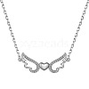 925 Sterling Silver Pendant Necklaces NJEW-L179-06P-1