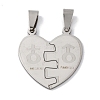 201 Stainless Steel Pendants STAS-Q342-42P-1