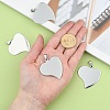 201 Stainless Steel Heart Stamping Blank Tag Pendants STAS-S030-13-4