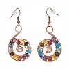 Gemstone Dangle Earrings EJEW-JE04906-01-2