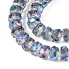 Electroplate Transparent Glass Beads Strands EGLA-N022-04A-D06-3