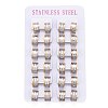 Three-colour 304 Stainless Steel Huggie Hoop Earrings EJEW-L252-008M-3