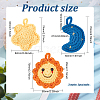 3Pcs 3 Style Woolen Yarn Crochet Pendant Decorations HJEW-FG0001-13-2