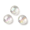 Transparent UV Plating Rainbow Iridescent Acrylic Beads OACR-A021-07-1