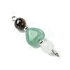 Heart Gemstone Links Connector Charms PALLOY-JF03231-5